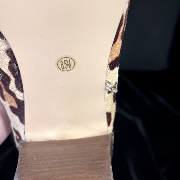 STEVE MADDEN LEOPARD PRINT REAL FUR ANKLE BOOTS - 8 1/2 - NEW IN BOX ! - Picture 5 of 14